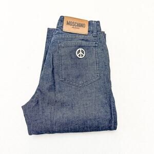 Moschino Donna Jeans Dark Wash Denim Flare Leg Size 28 Italy